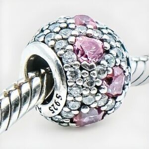 Pandora Silver and Pink Charm